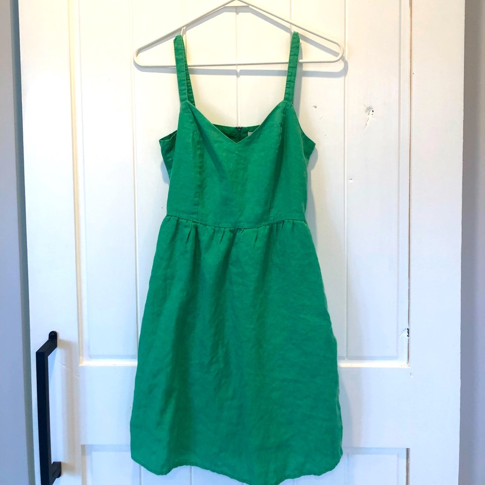Cynthia Rowley Green Linen Dress